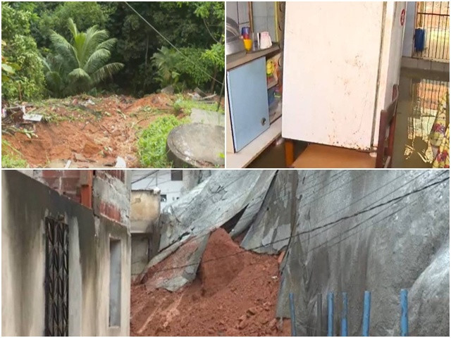 Salvador tem vários estragos po9r chuvas há mais de 24 horas