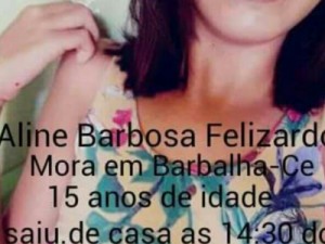 Adolescente desaparece, família procura desesperadamente