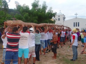 Barbalha-CE Pau de bandeira abre festa de São Sebastião em três comunidades
