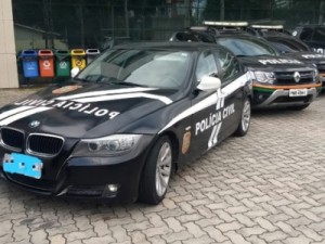 BMW de luxo apreendida no Ceará é usada como carro da Polícia Civil