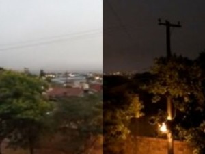 Dia vira noite em 15 minutos durante tempestade na fronteira em MS