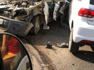 Ex-prefeito de Tarrafas fica preso às ferragens do veículo em grave acidente