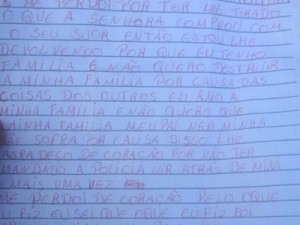 Fotógrafa recebe carta de ladrão arrependido em João Pessoa