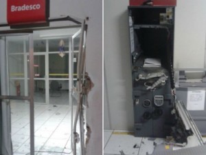 Grupo explode caixa eletrônico no Centro de Jaguaribara, no Ceará