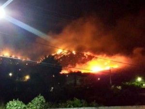 Incêndio de grandes proporções que atingiu a Serra de Itapipoca