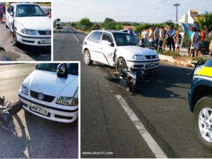 Milagres-CE: Motociclista morre após colisão com veiculo Gol na entrada da cidade