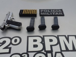 Missão Velha-CE PM cumpre mandado de busca e apreende pistola juntamente com 40 munições