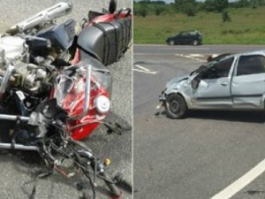 Mototaxista morre e mulher fica ferida em dois acidentes nas rodovias da Paraíba