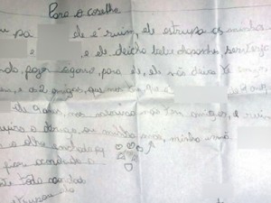 MT Menina escreve carta e denuncia que pai estupra as irmãs