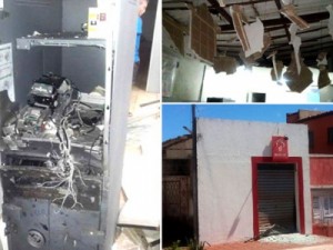 Quadrilha explode caixa do Bradesco em Rio do Fogo, RN