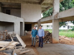 Reitor e Vice da URCA visitam obras de reforma e ampliação do campus São Miguel