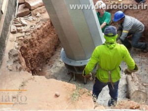 Teleférico de Barbalha tem sua primeira torre montada