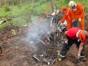 Corpos das quatro vítimas do acidente com bimotor são resgatados em São Benedito
