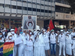 Movimento negro protesta em Brasília e pede saída do presidente da Fundação Palmares
