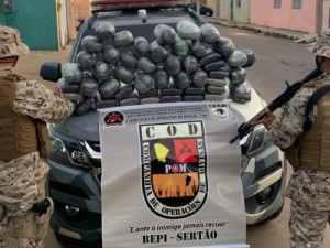 Polícia Militar apreende quase 50 kg de maconha em barreira sanitária no Interior