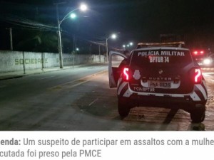 Mulher suspeita de cometer assaltos é morta a tiros na Praia do Futuro