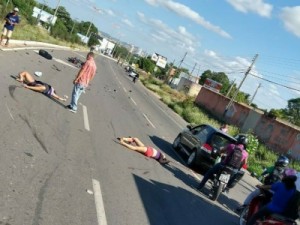 Grave acidente em Barbalha deixa vítimas com fraturas expostas