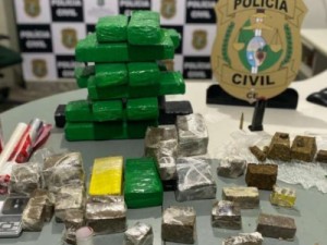 Jovem é preso com 15 kg de maconha e por integrar facção criminosa em Fortaleza