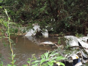 Casal e duas filhas morrem após avião cair dentro de rio na área rural no Paraná