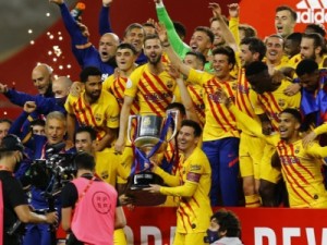 Messi faz dois, Barcelona goleia o Athletic Bilbao e é campeão da Copa do Rei