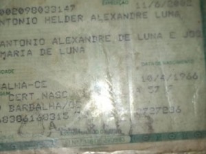 Homem vítima fatal de acidente, identidade de Barbalha, procura-se familiares