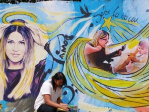 Artista cratense pinta mural em homenagem a Marília Mendonça