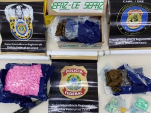 Polícia Federal apreende ecstasy e skunk em embalagens dos Correios na Grande Fortaleza