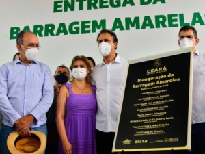 Camilo inaugura Barragem Amarelas beneficiando produtores e moradores de Beberibe e Fortim
