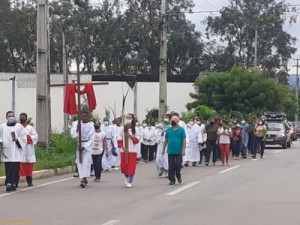 Procissão e missa abrem Semana Santa na Paróquia de São Vicente de Paulo, em Barbalha