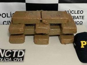 Policiais do NCTD prendem paulista com 10 Kg de crack