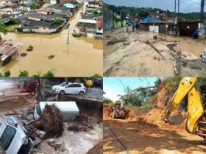 Chuvas provocam duas mortes no litoral de SP; temporal bloqueia rodovias e cancela Carnaval