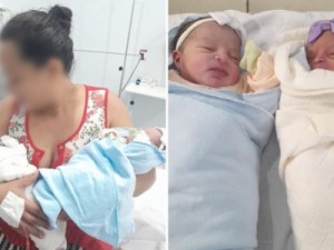 Mãe não sabia que estava grávida, dá à luz gêmeas e uma delas nasce em vaso sanitário