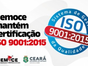 Hemoce mantém certificação internacional de gestão da qualidade ISO 9001:2015