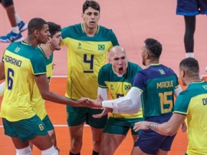 Pan 2023: Darlan puxa a fila, e Brasil domina Colômbia na estreia no vôlei