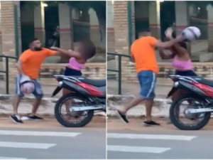 Polícia procura homem que agrediu mulher com soco e golpe de capacete em Barbalha