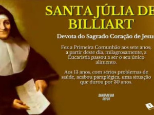 A Fé Curou Santa Júlia Billiart paralítica voltou a andar 30 anos depois