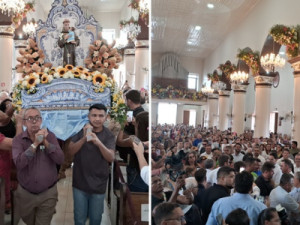 Devotos e visitantes lotam igreja para missa de abertura da Festa de Santo Antônio de Barbalha