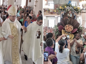 Devotos lotam igreja matriz na missa de encerramento da festa de Santo Antônio
