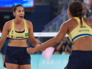 Ana Patrícia e Duda nas quartas do vôlei de praia feminino das Olimpíadas