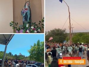 Abertura da festa da padroeira do Correntinho com grande movimentação popular o dia todo