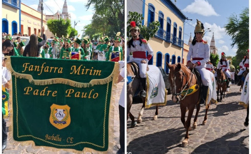 Escolas e Colégios de Barbalha desfilam celebrando 202 anos da Independência do Brasil