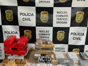 Operação da PCCE resulta em prisão e na apreensão de mais de 37 kg de drogas e uma submetralhadora no Crato