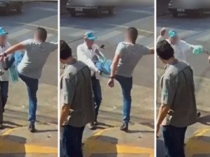 Idoso é agredido com chute no peito após questionar motorista por estacionamento irregular