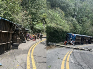 Ônibus de passeio com idosos tomba em serra no Ceará e deixa feridos