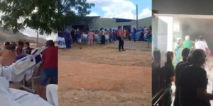 Incêndio atinge Hospital Municipal de Maranguape e pacientes são colocados em macas do lado de fora