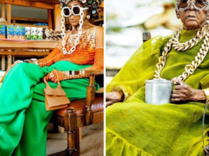 A vovó africana de roupas e óculos extravagantes que se tornou improvável ícone fashion