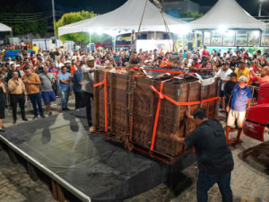 Agricultores familiares de Quixeramobim produzem 'Maior Queijo Coalho do Mundo', com 2.304 kg