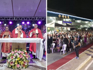 Noite Memorável: Mais de mil pessoas participam de missa campal em Barbalha, veja