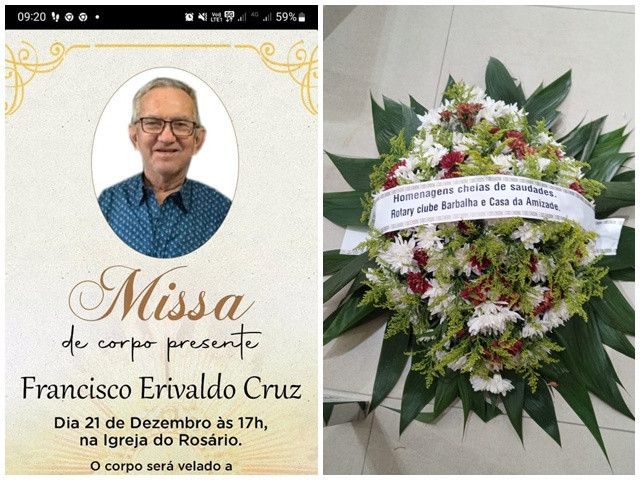 Morre em Barbalha o Cel Erivaldo Cruz deixando grande legado