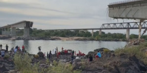 16 pessoas senguem desaparecidas após ponte entre Maranhão e Tocantins desabar, uma morte confirmada